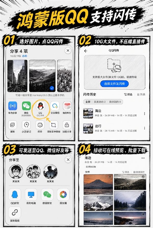 HarmonyOS QQ launches dozens of new features at once: 10G files can be sent to WeChat friends