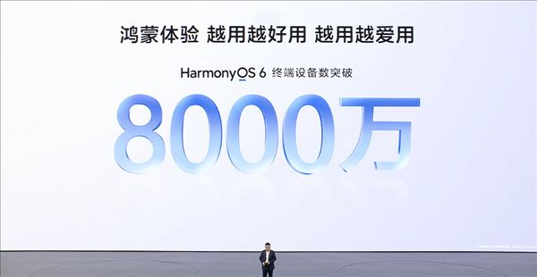 Huawei's Yu Chengdong announced: HarmonyOS 6 terminal devices have surpassed 80 million.