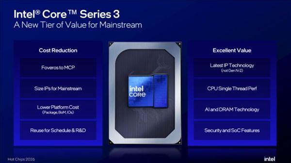 Intel unveils Wildcat Lake chip: up to 40 TOPS of compute power, 64% lower power consumption.