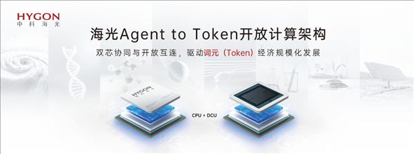 Making compute power directly into Tokens! Hygon debuts an open computing architecture: CPU handles scheduling, DCU handles production.